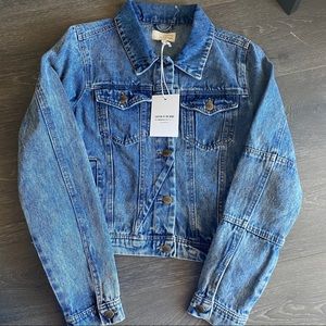NWT Caution to the Wind Distressed Denim Jacket